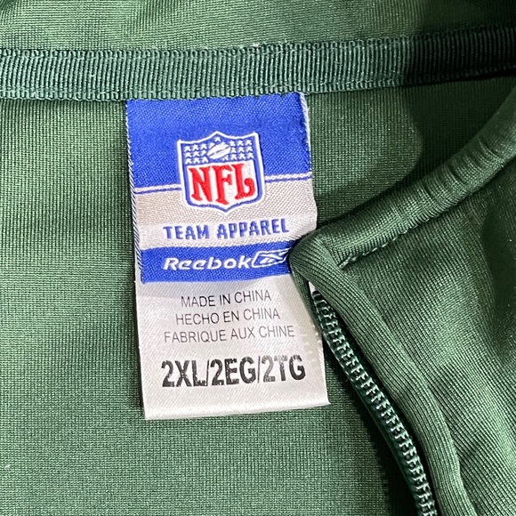 REEBOK NFL NY JETS Men’s Green Collared Zip Up  Team Apparel Sz 2XL - Picture 14 of 14